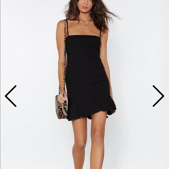 NWT Square Neck Ruffle Mini Dress - Picture 1 of 6